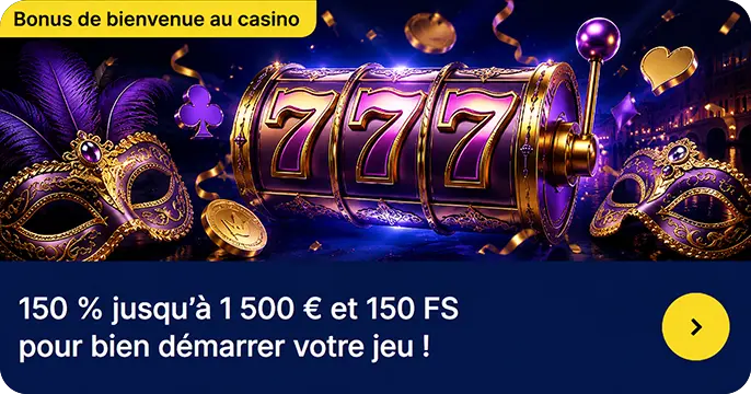 Bonus de bienvenue FiestaSlots : 150 % jusqu'à 1 500 € + 150 tours gratuits